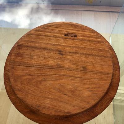 Hand Carved Solid Teak Wood Plate (Item #684)