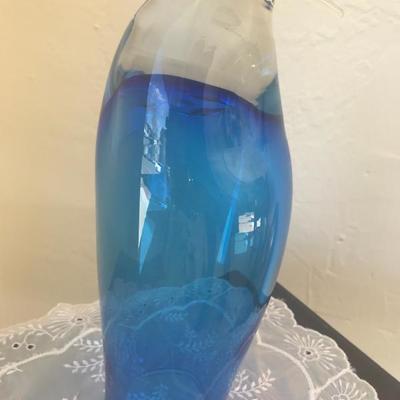 Blenko Blue Glass Penguin (Item #612)