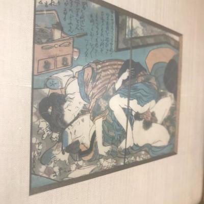 Shunga (erotica) Woodblocks Kuniyoshi or Kunisada (Item #609)