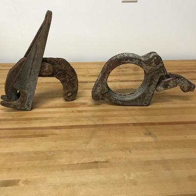 Lot 100 - Old Pipe Clamps 