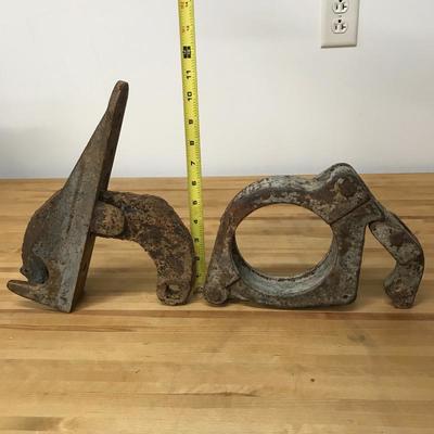 Lot 100 - Old Pipe Clamps 