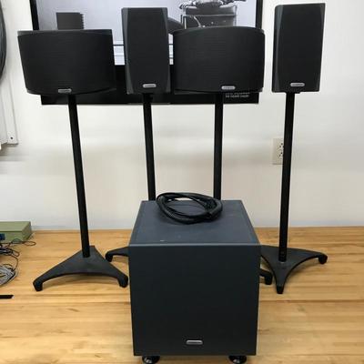 Lot 61 - Cambridge Soundworks Speakers and Bass Cube 