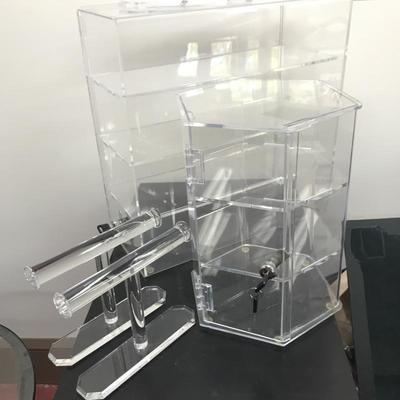 Lot 23 - Two Plexiglass Locking Display Cases