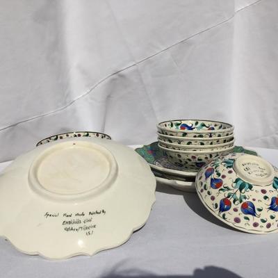 Set of Turkish Plates (12) and Bowls (12)