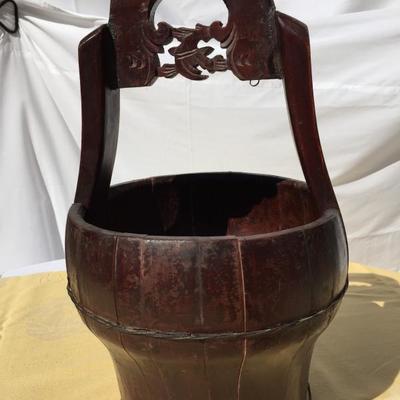 Vintage Asian rice/water barrel