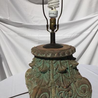 Carved wood Lamp