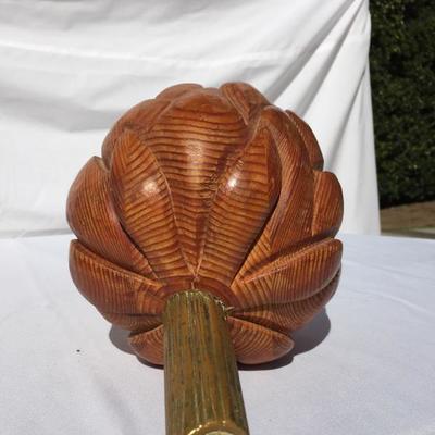 Carved Artichoke with Brass Handle