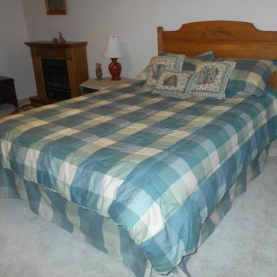 Queen Size Bed with Frame and Mattress Set