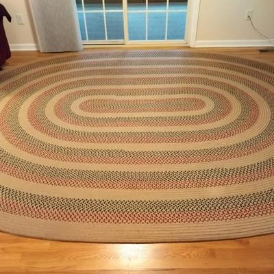  Large Oval Reversible Rope Area Rug Approximately 14' x 10.5'