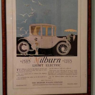 1916 Framed Advertising Page from Country Life in America
