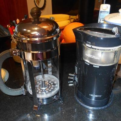 Coffee Press and Bean Grinder