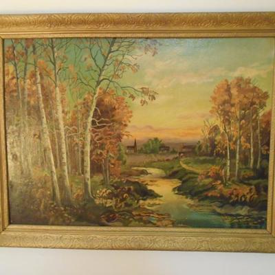 Original Oil Painting by M. Hatch Framed Art