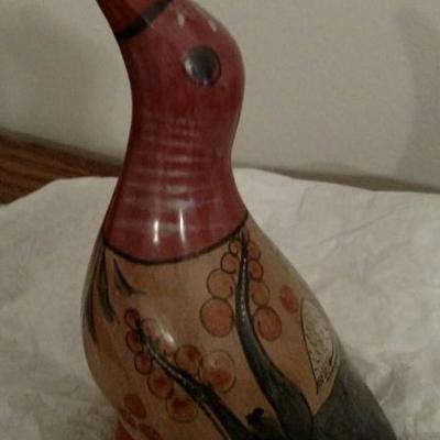 Set of Hand Painted Pottery Ducks