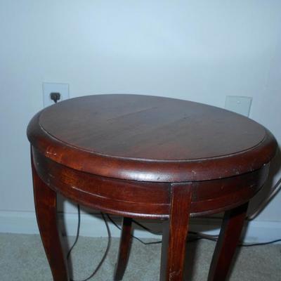 Wood Round Side Table
