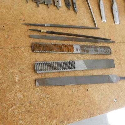 Collection of Chisels, Bits, and Files