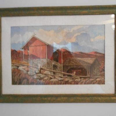 Red Barn Framed Art