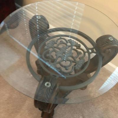Contemporary Wrought Iron End Table