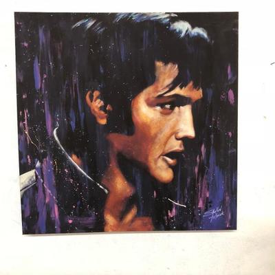 Hound Dog Elvis Presley Stephen Fishwick giclee on canvas