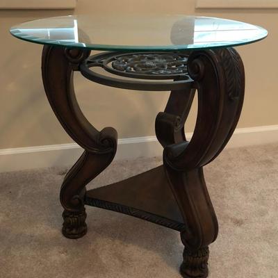 Contemporary Wrought Iron End Table