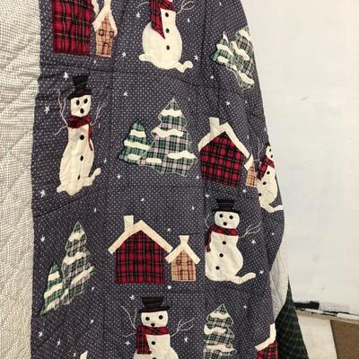 Christmas Holiday Quilted Bedspread
