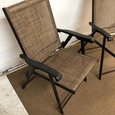Contemporary Folding Patio Chairs pair
