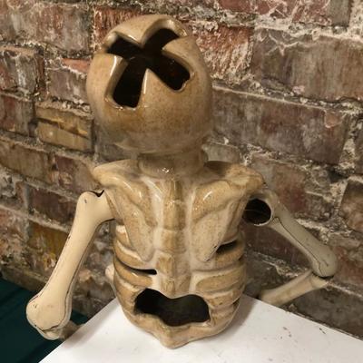 Halloween Decor Articulated Ceramic Skeleton 13