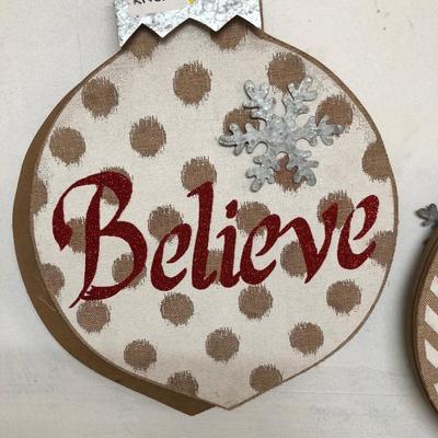 Handcrafted Christmas Wall Hangins pair