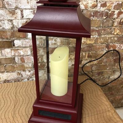 28in LED Electric Flameless Candle lantern with Radiant Heater
