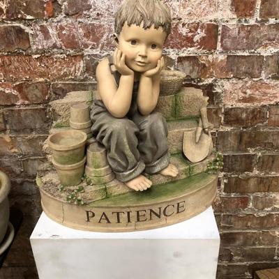 Kathy Killip Patience resin garden statue