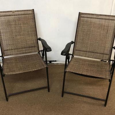Contemporary Folding Patio Chairs pair