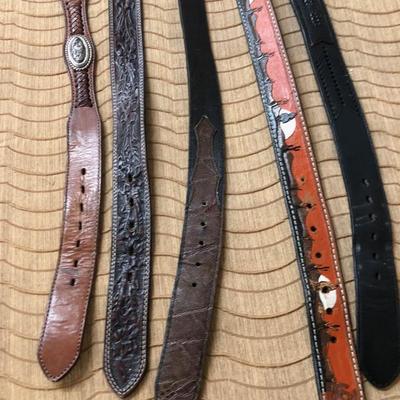vintage Western Wear Leather Men's Belts Size 34