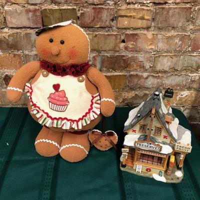 Christmas Decor Lemax House & Ginger Bread Man