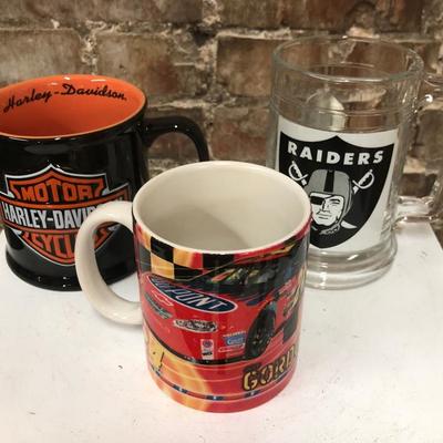 Collectible Mug Lot Dale Gordon NASCAR Harley & Raiders