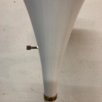 Contemporary White Metal Torchiere Floor Lamp