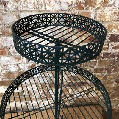 Wrought Iron Circular Plant Stand