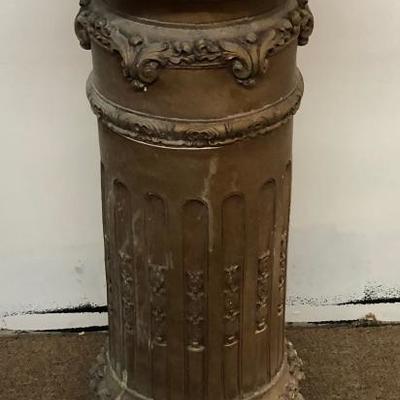 antique column plant stand
