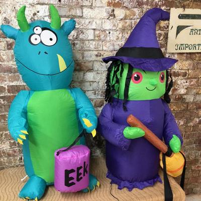 Halloween Display Cartoon Inflatable Figures Monster & Witch