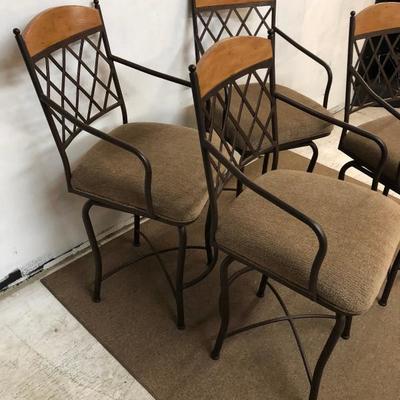 Contemporary Wrought Iron Counter Stools set of 4