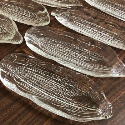 Corn on the Cob Glass Serving Dishes 8