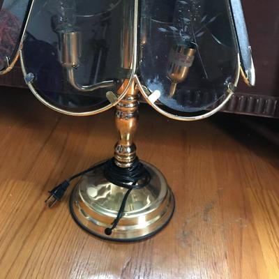 Lot 90 - Etched Glass Lamp 
