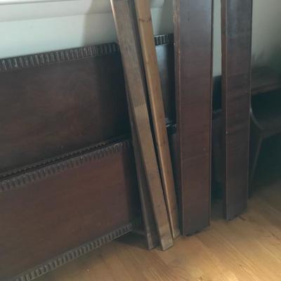 Lot 53 - Vintage Dresser, Bed Frame, Stool + Nightstand 