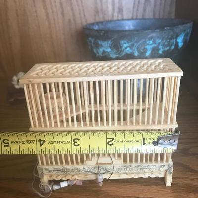 Ivory-like Miniature Cricket Cage (Item #700)