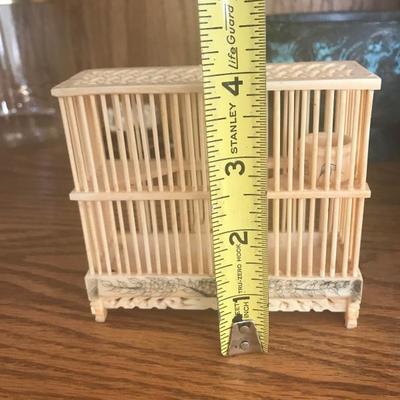 Ivory-like Miniature Cricket Cage (Item #700)