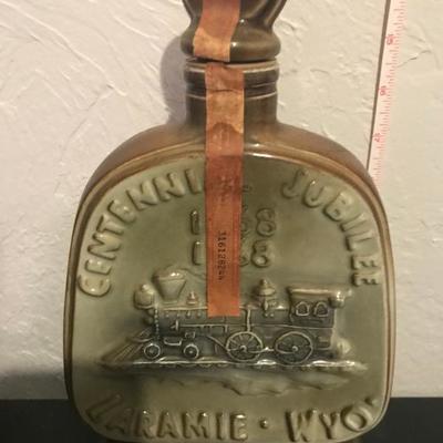 Jim Bean Bottle - 100 Years of Progress Laramie Wyoming
