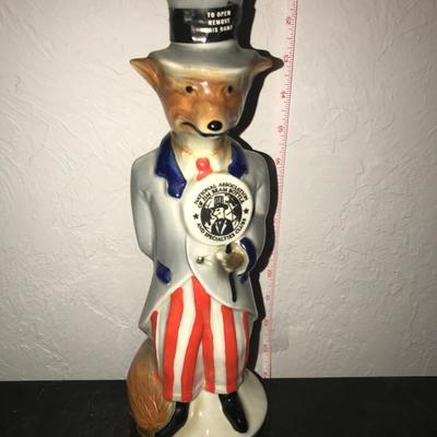 Jim Bean Bottle - Patriotic Fox