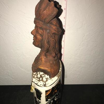 Jim Bean Bottle - Native American Chief   National Tobacco Festival