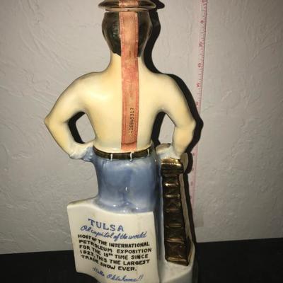 Jim Bean Bottle - Tulsa Oil Driller