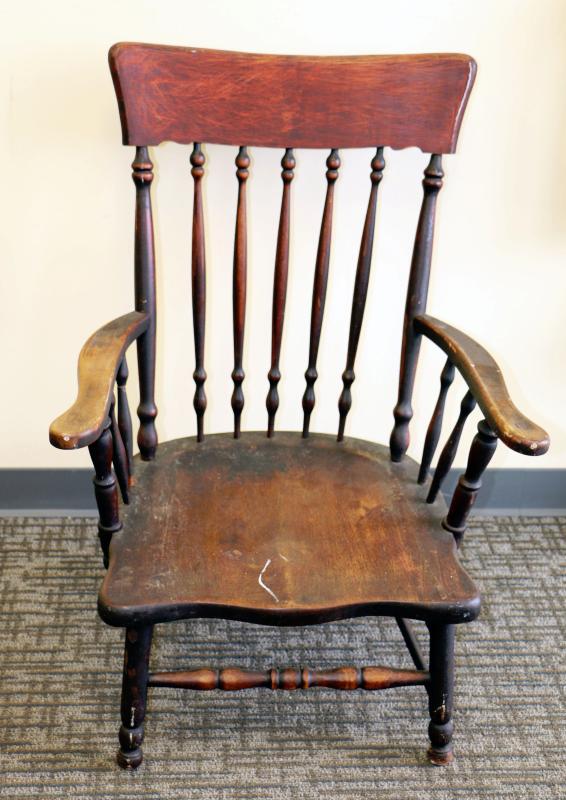 Antique Vintage Fireplace Chair Solid Wood Estatesales Org