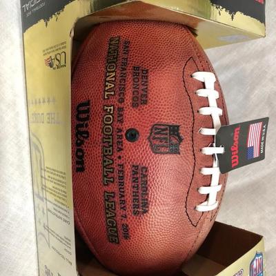 Broncos vs Panthers Super Bowl 50 NFL Authentic Game Ball (Item 344)