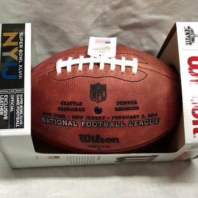 Seahawks vs Broncos Super Bowl XLVIII Authentic NFL Game Ball (Item 362)